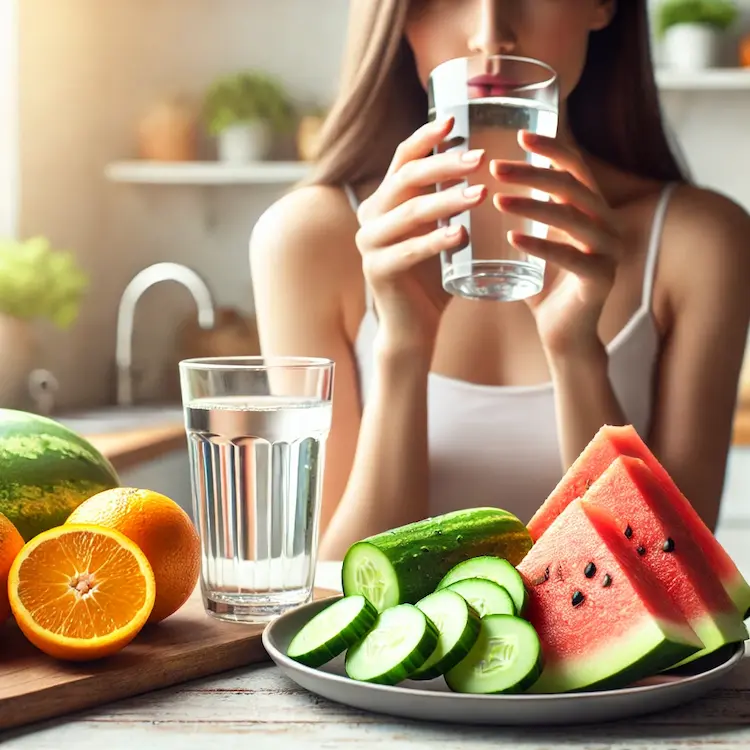 5. drink more water & eat hydrating foods