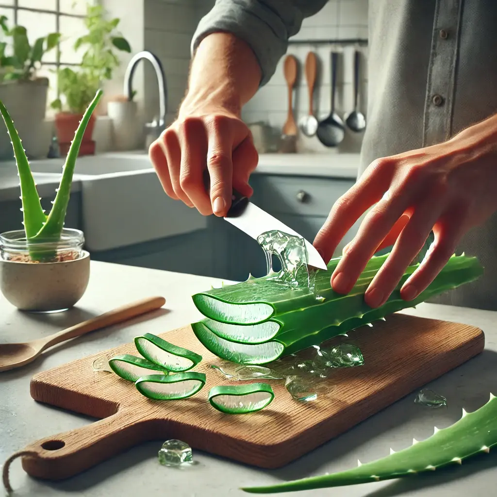 how to make aloe vera gel at home for soothing skin